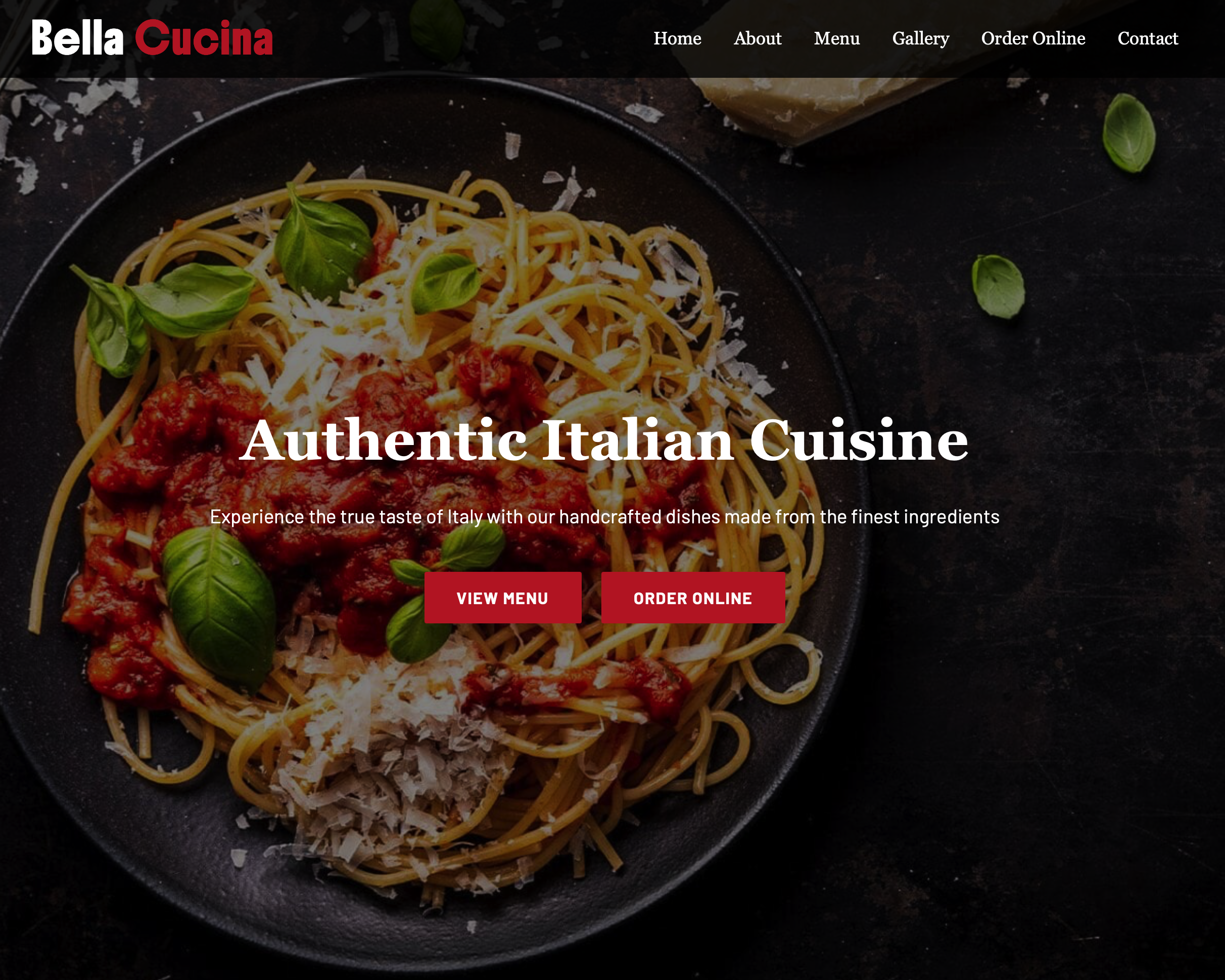 Italian Restaurant Website